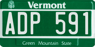 VT license plate ADP591