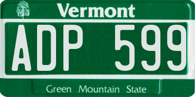 VT license plate ADP599