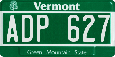 VT license plate ADP627