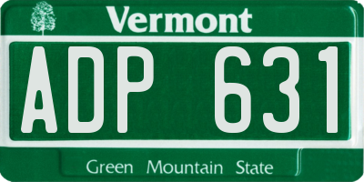 VT license plate ADP631