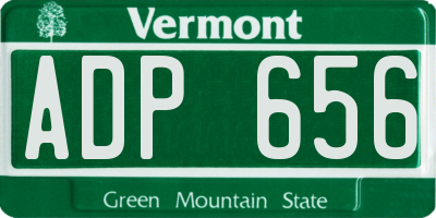 VT license plate ADP656