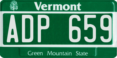VT license plate ADP659