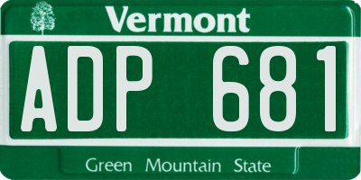 VT license plate ADP681
