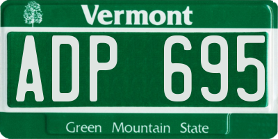 VT license plate ADP695