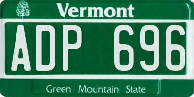 VT license plate ADP696