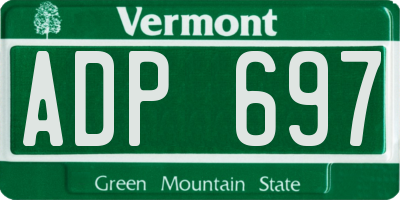 VT license plate ADP697