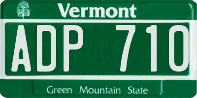 VT license plate ADP710