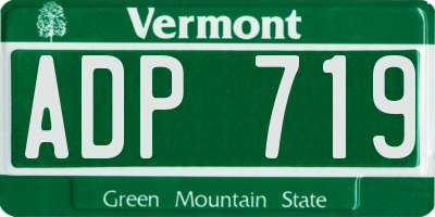 VT license plate ADP719