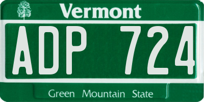 VT license plate ADP724