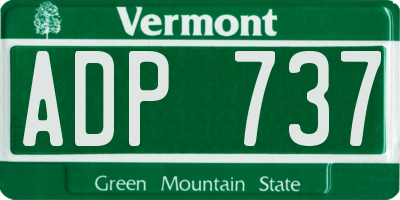 VT license plate ADP737