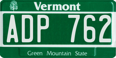 VT license plate ADP762