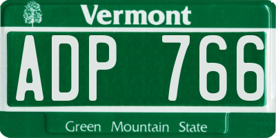 VT license plate ADP766