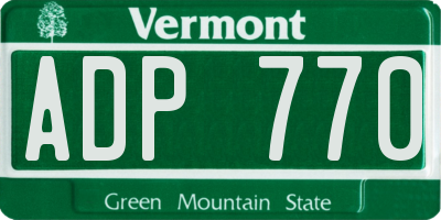 VT license plate ADP770