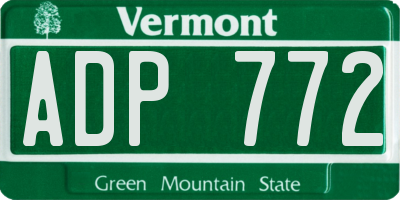 VT license plate ADP772