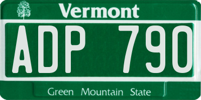 VT license plate ADP790