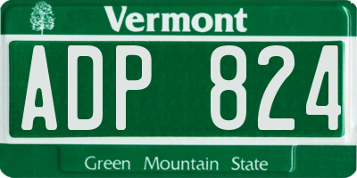 VT license plate ADP824