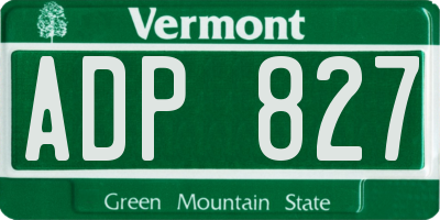 VT license plate ADP827