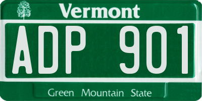 VT license plate ADP901