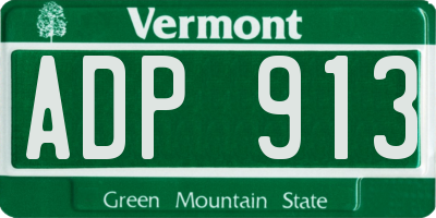 VT license plate ADP913