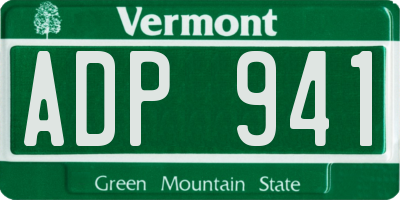 VT license plate ADP941
