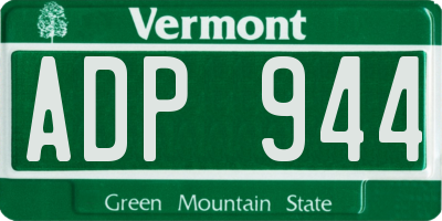 VT license plate ADP944