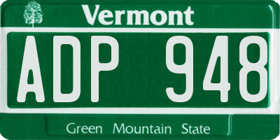 VT license plate ADP948