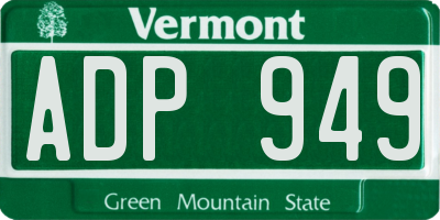 VT license plate ADP949