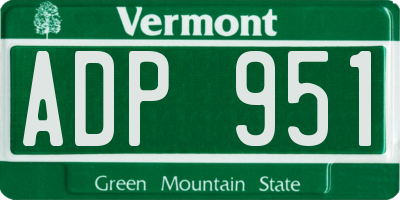 VT license plate ADP951
