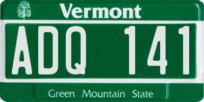 VT license plate ADQ141