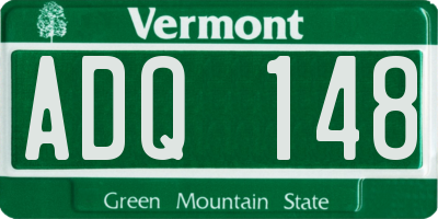 VT license plate ADQ148