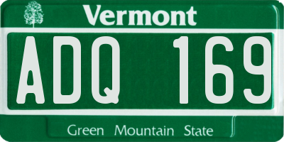 VT license plate ADQ169