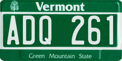 VT license plate ADQ261