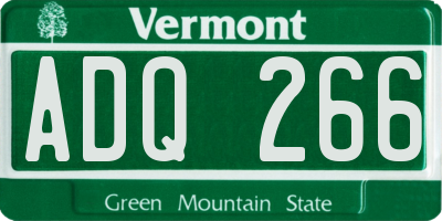 VT license plate ADQ266