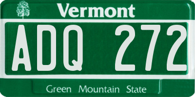 VT license plate ADQ272