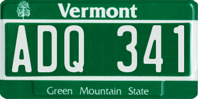 VT license plate ADQ341
