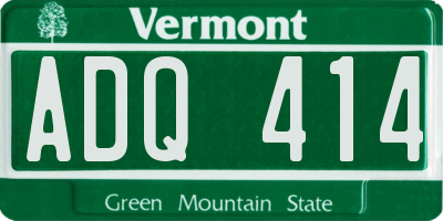 VT license plate ADQ414