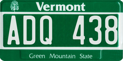 VT license plate ADQ438
