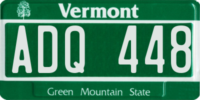 VT license plate ADQ448