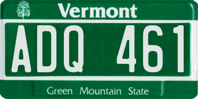 VT license plate ADQ461