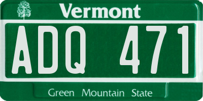 VT license plate ADQ471