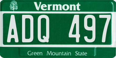 VT license plate ADQ497