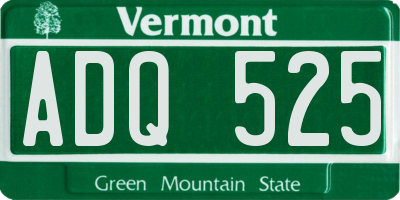 VT license plate ADQ525