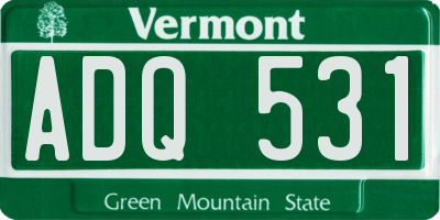 VT license plate ADQ531