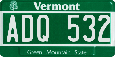 VT license plate ADQ532