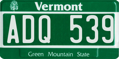 VT license plate ADQ539
