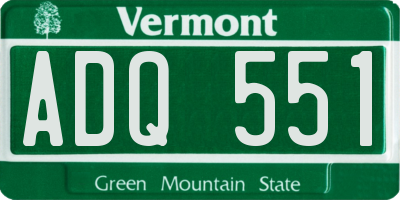 VT license plate ADQ551
