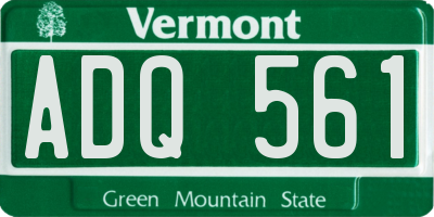 VT license plate ADQ561