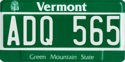 VT license plate ADQ565