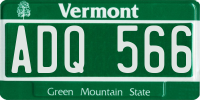VT license plate ADQ566
