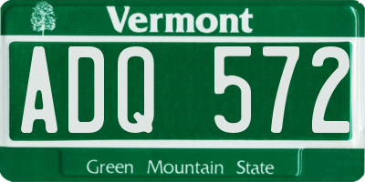 VT license plate ADQ572